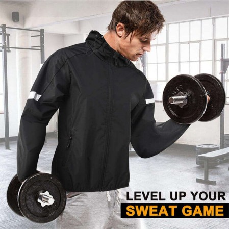 Weight Loss Running Fitness Hot Sauna Sweat Jacket Silvery Sauna Suits