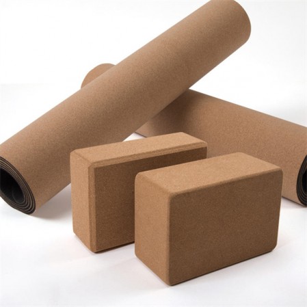 OEM Thick Mat Yoga Cork Block Natural Private Label Yoga Mat Set