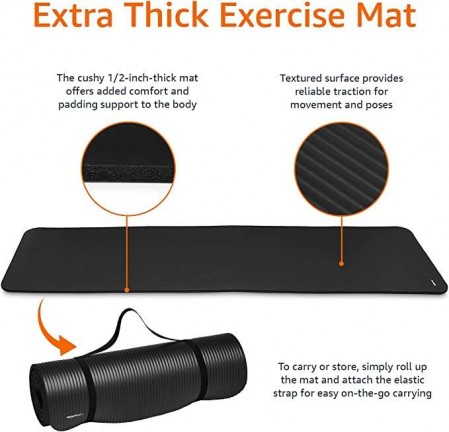 Hot Selling NBR Yoga Mat 1/2-Inch Extra Thick Exercise Yoga Mat