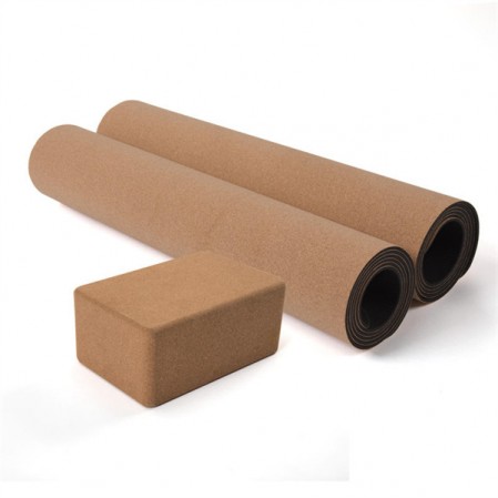 OEM Thick Mat Yoga Cork Block Natural Private Label Yoga Mat Set