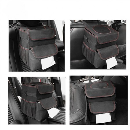 Car Back Seat Hanging Waterproof Car Garbage Bag Trash Can