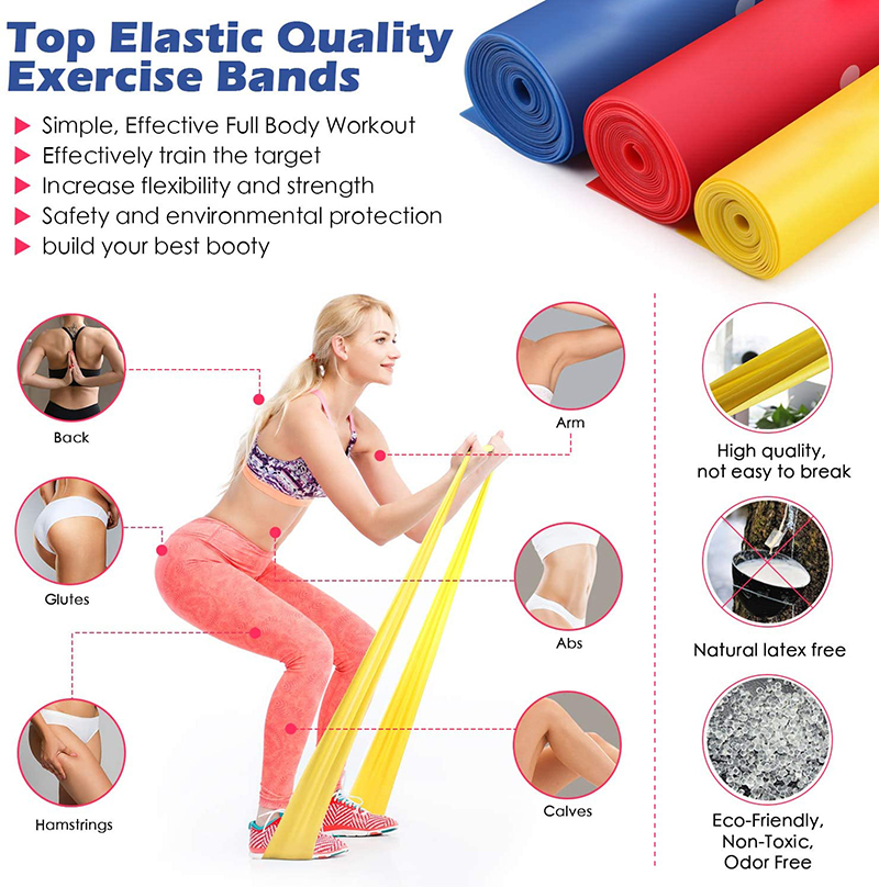 China 0.15mm 1.0mm Latex Elastic Yoga Pilates Band para fábrica y  fabricantes de Yoga Fitness