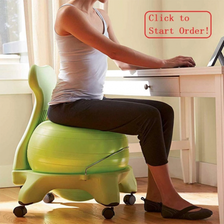 66*53*75CM Fitness Equipment Back Support Yoga Ball for Home Office Balance Ball Chair