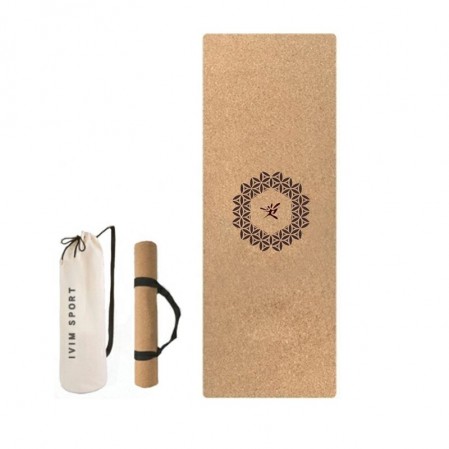 Manufacturor Non Slip Sweat Resistant Luxury Cork Yoga Mat for Home Exercise