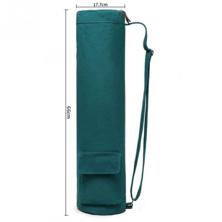 70×14cm Cotton Canvas Zipper Fashion Yoga Mat Bag with Strap and Zipper