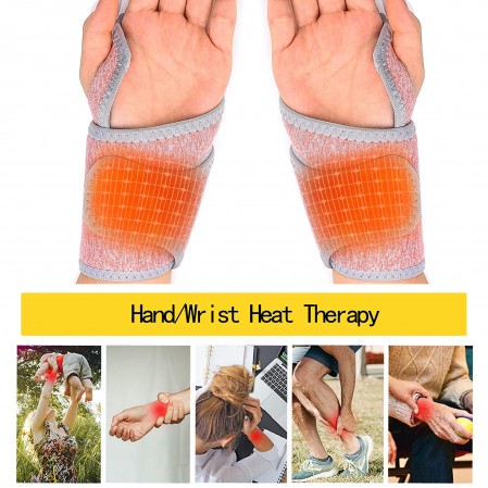 15s Fast Electric gym Heat Hand Wrist straps Heated Brace Arthritis Wrist support with Auto Shut Off Heating Pad