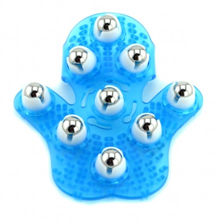 Shaped Massage Glove with Roller Ball