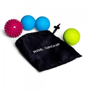 custom color size Silicone comfortable spiky massage balls and Peanut balls set