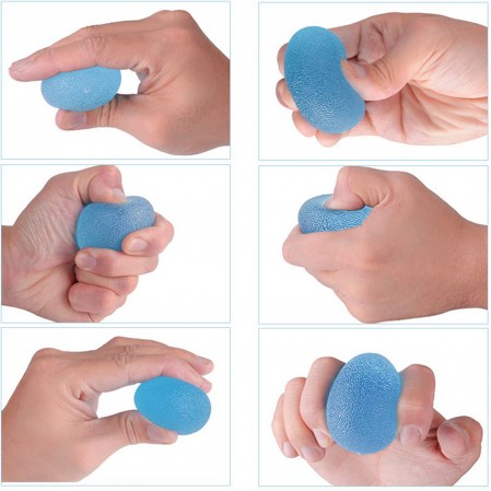 Comfortable Friendly Hand Grip Strength Trainer Stress Ball Egg Stress Ball Finger Resistance Exercise Squeezer Toys for Kids