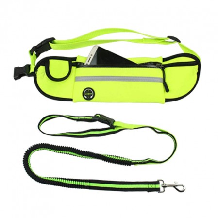 Hands Free Dog Waist Belt with Waist Bag