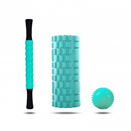 Manufacturer Customize EVA Hollow Yoga Foam Roller Set,Massage Stick and Spiky Ball