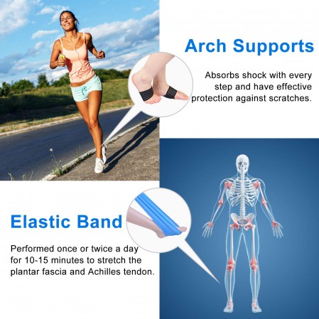 Plantar Fasciitis Night Splint Arch Supports&Elastic Excecise Band