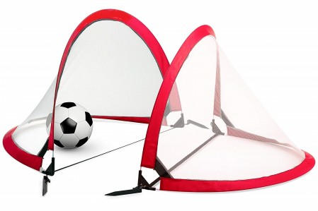 Soccer Goal Set of 2 with Travel Bag – Ultra Portable 4 Foot Instant Pop Up Football Goal Nets