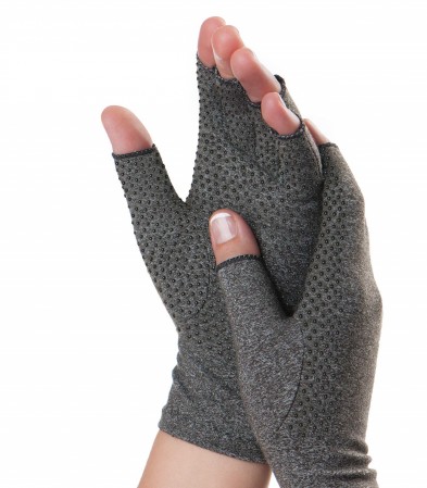 Arthritis Gloves with Grips – Men & Women Textured Fingerless Compression