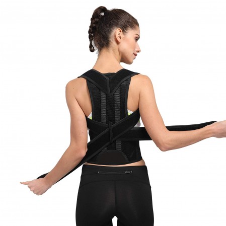 Custom Logo Size Adjustable Lumbar Back Brace Posture Corrector for men women for Improve Posture Provide and Back Pain Relief