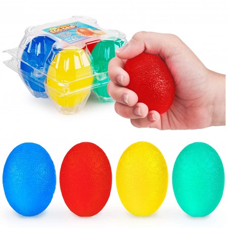 Comfortable Friendly Hand Grip Strength Trainer Stress Ball Egg Stress Ball Finger Resistance Exercise Squeezer Toys for Kids