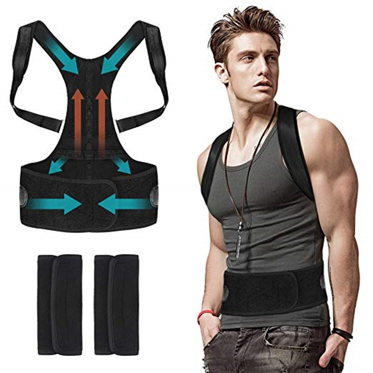 High Quality Posture Corrector Brace -
 Back Posture Corrector for Men Women Under Clothes Adjustable Magnetic Back Straightener for Back Pain Relief – Rise Group