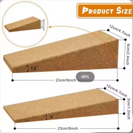 Adjustable Eco Friendly Stretch Wood Cork Squat Wedge