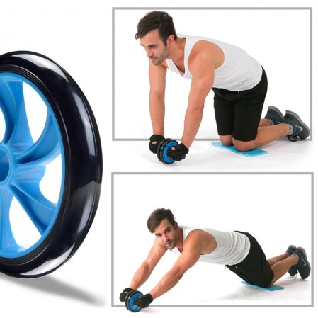 AB Wheel Roller Kit with Push Up Bar, Jump Rope and Knee Pad,Perfect Abdominal Core Carver Fitness Workout