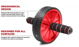 Double Wheel ab wheel roller with Stable Large wheel