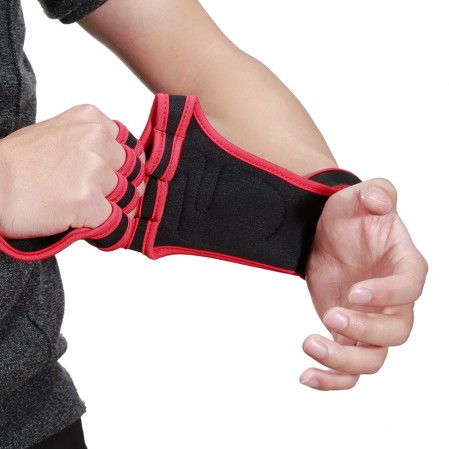 Sport Gym Fitness Workout Exercise Weight Lifting Training Gloves Ventilated with Wrist Wraps Support Full Palm Protection