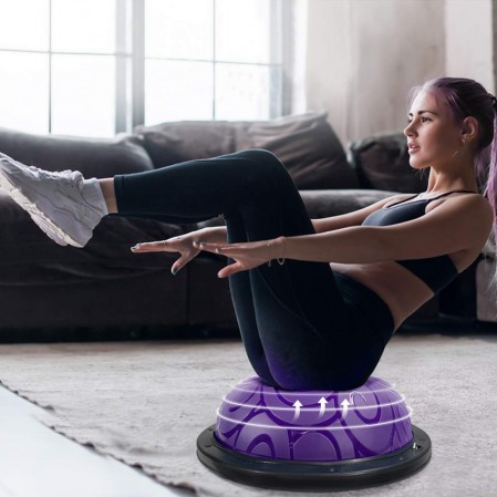 Half Ball Balance Trainer with Straps Yoga Balance Ball