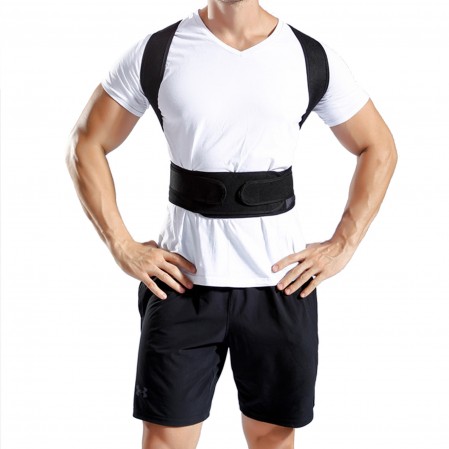 Custom Logo Size Adjustable Lumbar Back Brace Posture Corrector for men women for Improve Posture Provide and Back Pain Relief