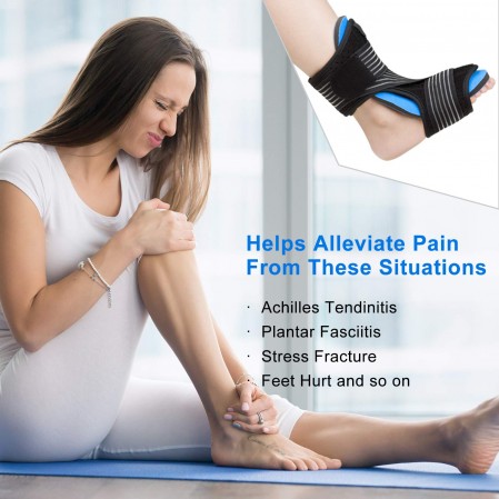 Plantar Fasciitis Night Splint Arch Supports&Elastic Excecise Band