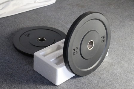 Free Weight Plate with 2 inch, Rubber Barbell Weight