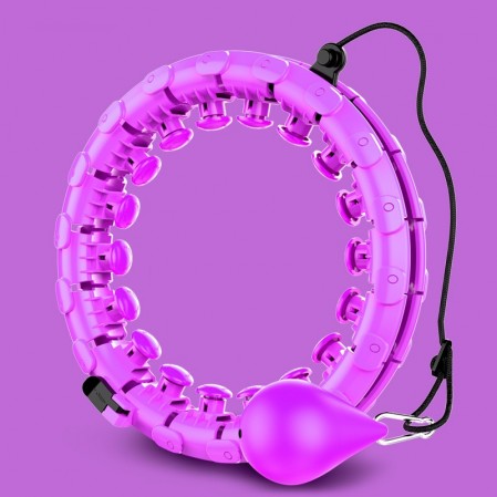 Adjustable Weighted Hoola Hoop 360° Auto-Spinning 24 Detachable Knots