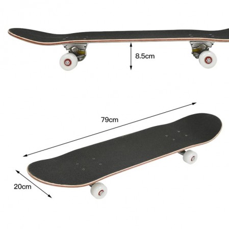 Professional Long Board Four Wheeled Maple Silent Skateboard For Kids Adult Beginner Teens