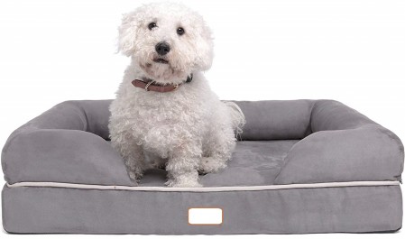 Ultimate Dog Bed, Orthopedic Memory Foam, Multiple Sizes/Colors, Medium Firmness, Waterproof Liner Skin Contact Safe