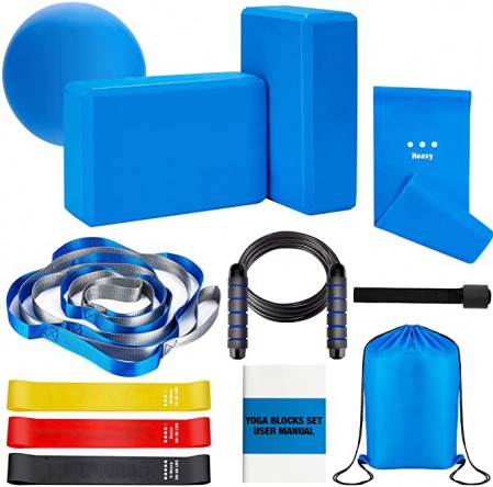 Custom Fitness Equipment Gym Exercise Stretching Yoga Set With Yoga Block and Yoga Strap