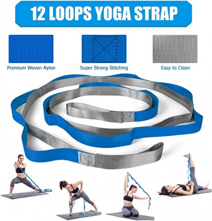 Custom Fitness Equipment Gym Exercise Stretching Yoga Set With Yoga Block and Yoga Strap